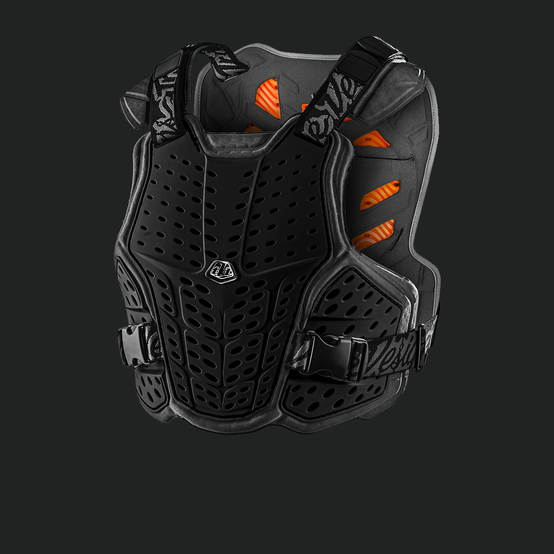Rockfight CE Chest protector Black back
