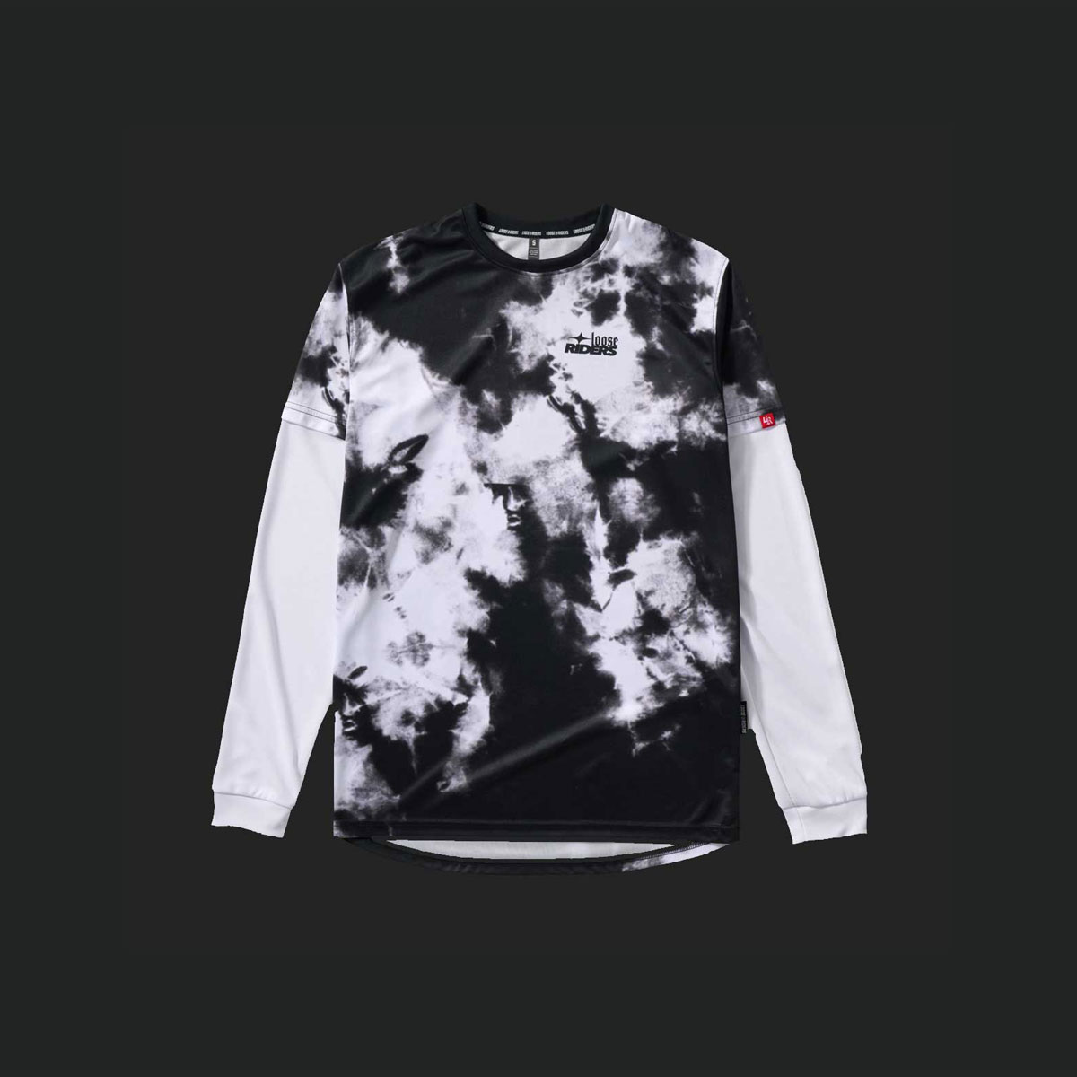 LR-TMJL-2515-1 Loose Riders Ess. TW tie dye black Long Sleeve Jersey