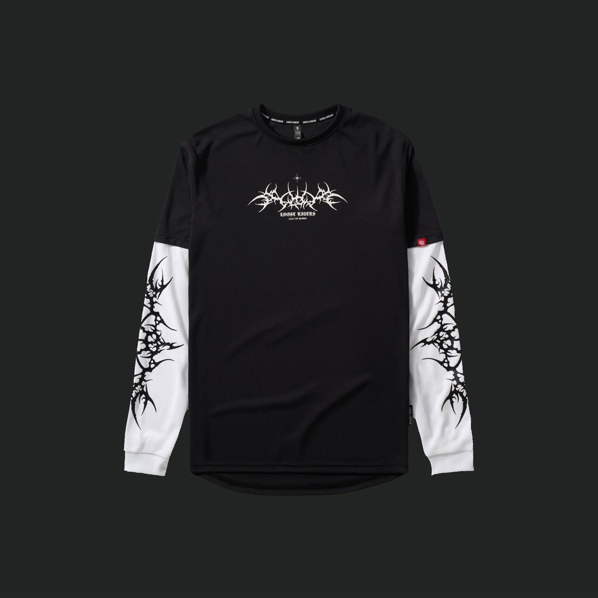 LR-TMJL-2536-1 Loose Riders Tribe TW Black Long Sleeve Jersey