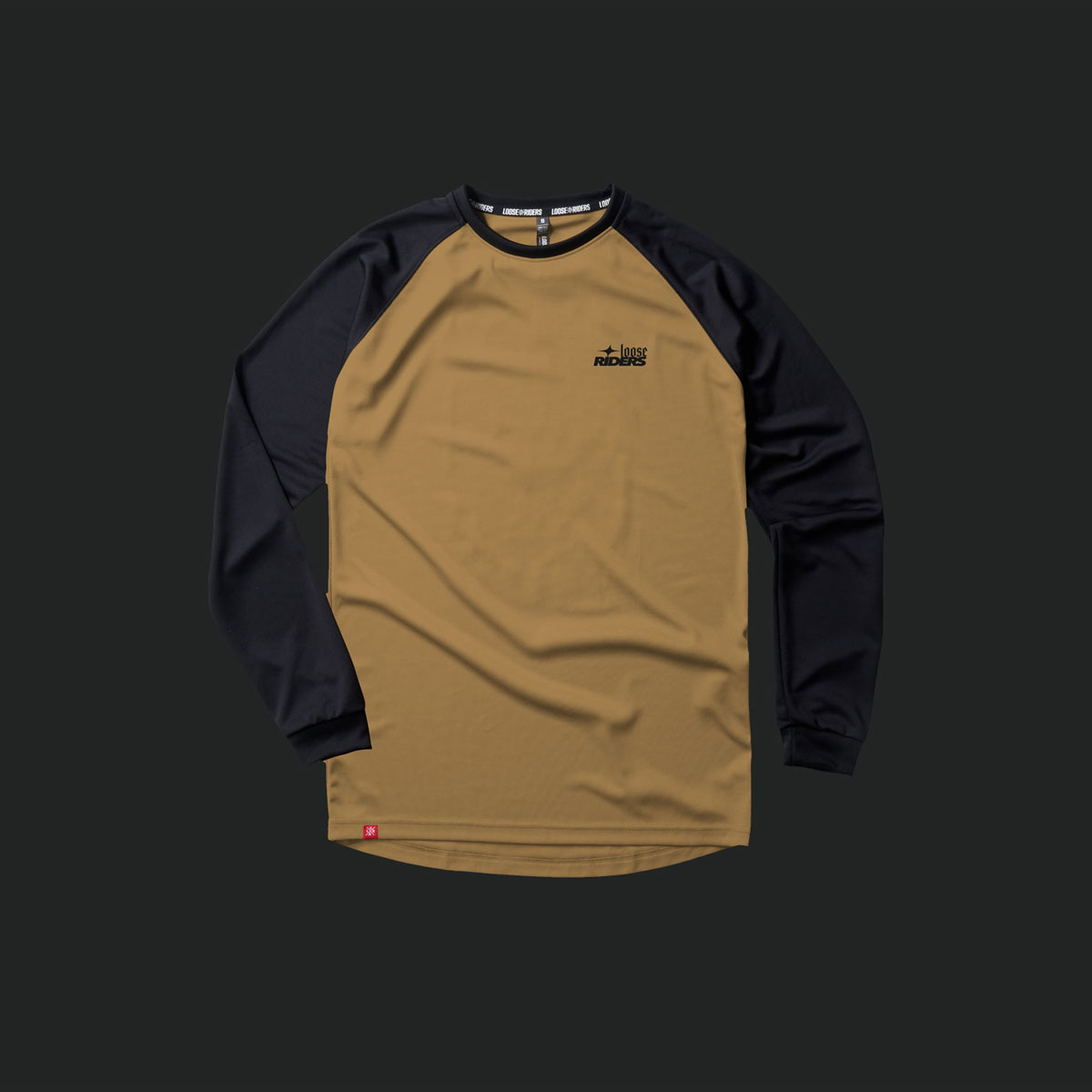 LR-TMJL-2563-M-1 Loose Riders Ess. Tan black Long Sleeve Jersey